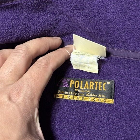 Vintage LL Bean Jacket Womens S Aztec Trim Fleece Polartec Series Windbloc USA - Picture 6 of 9